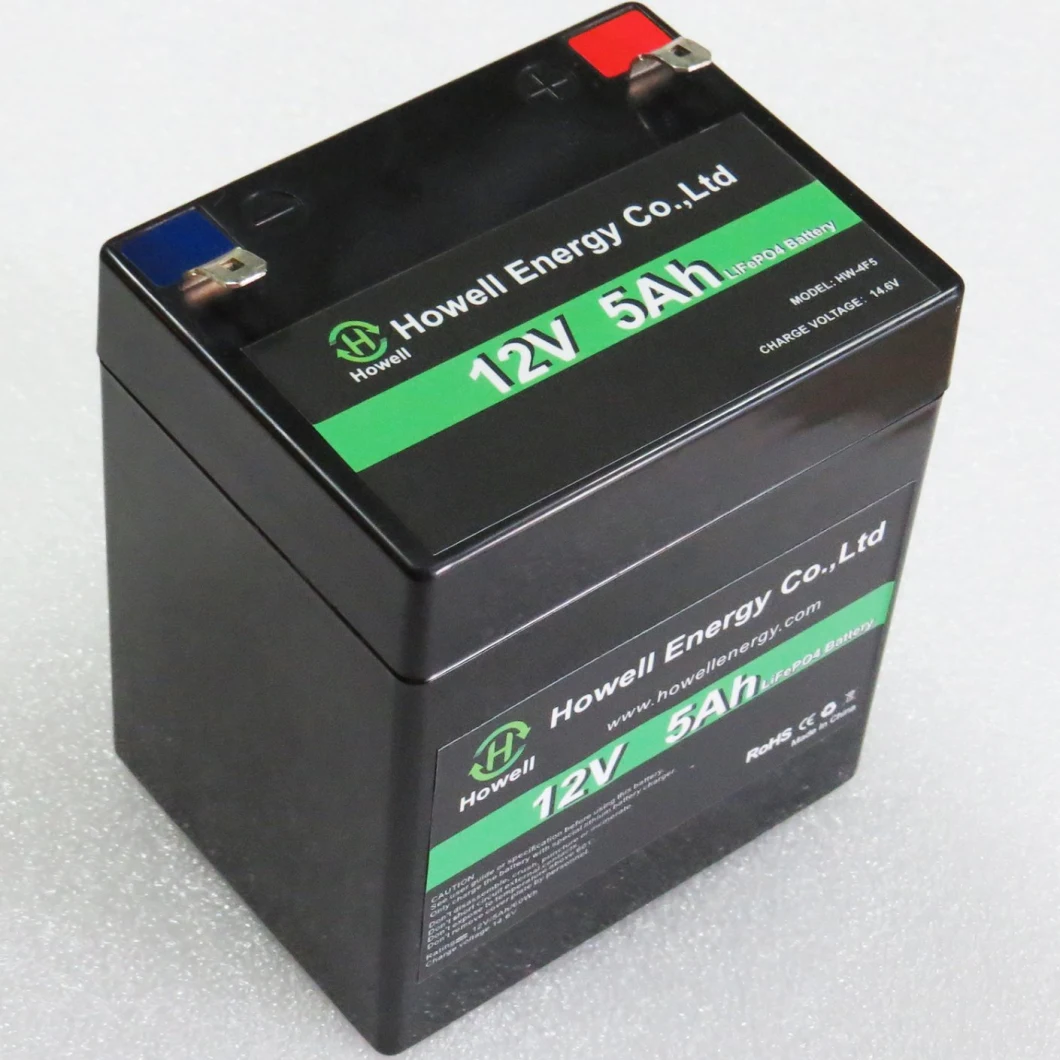 12V 5ah Rechargeable LiFePO4 Lithium Ion Battery Pack