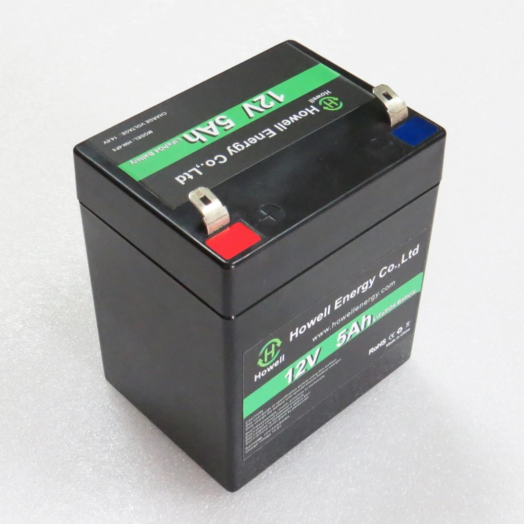 12V 5ah Rechargeable LiFePO4 Lithium Ion Battery Pack