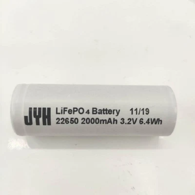 Un38.3 LiFePO4 22650 2000 mAh 3,2 V 6,4 Wh wiederaufladbare Lithiumzelle