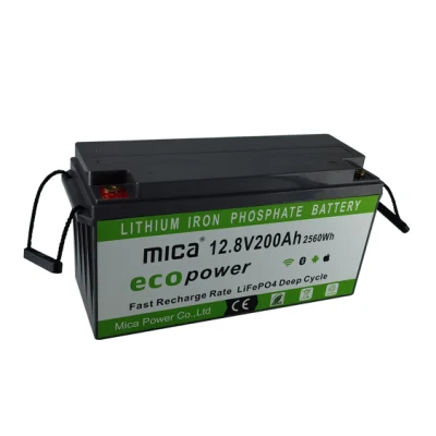 Factory12V wiederaufladbare Lithium-Batterie 12 V, 12,8 V, 24 V, 25,6 V, 20 Ah, 24 Ah, 50 Ah, 200 Ah, LiFePO4-Batterie für Golfwagen/Solar-LED-Licht, Solar-Solarspeicherbatterie